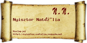 Nyisztor Natália névjegykártya